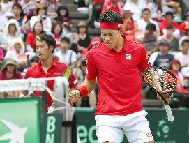 Tennis: Nishikori-Sugita cap Japan's Davis Cup playoff win vs Ukraine