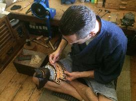 Japanese armor returns to life in suburban British home