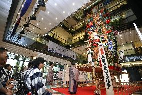 Decorated float for famous festival in Japan