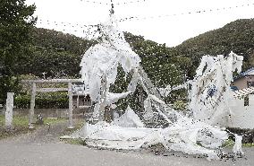 Aftermath of Typhoon Faxai in Chiba