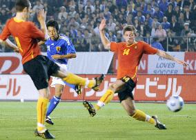 Japan vs Belgium in 3-nation Kirin Cup soccer tournament