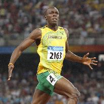 Usain Bolt of Jamaica wins men's 100m final in world record 9.69