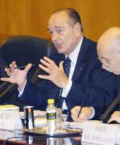 Chirac lauds China's support for U.N. resolution on N. Korea