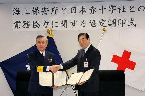 Japan Coast Guard, Red Cross to cooperate during disasters