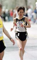 Arimori finishes 3rd in Boston marathon