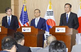 S. Korea, U.S., Japan warn N. Korea against further provocations