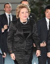Russian upper house speaker meets with Japanese PM Abe