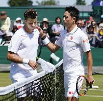 Tennis: Nishikori at Wimbledon