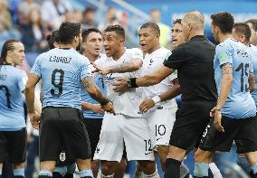 Football: Uruguay vs France at World Cup