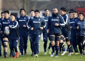 Rugby: Japan training for Russia test