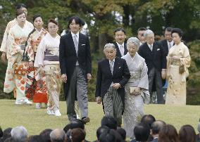 Emperor, empress host autumn garden party
