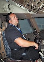 Inside of Pan Am academy flight simulator