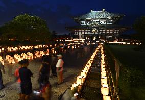 Thousands of lanterns light up night at Todaiji