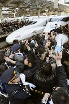 Last run of 300 series shinkansen train