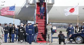 PM Abe arrives in Washington