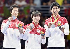 Olympics: Japan wins men's table tennis team silver