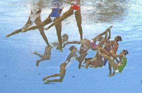 Japan wins bronze in synchronized swimming free combination