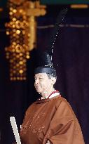 Japanese emperor's enthronement ceremony
