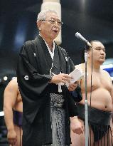 Nagoya sumo meet gets under way under specter of gambling ring