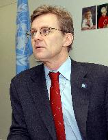 Egeland speaks on U.N. conference on disaster reduction in Kobe