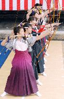 Archery event at Sanjusangen-do Temple in Kyoto