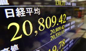 Nikkei closes at 15-year high