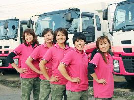 Fukui firm boasts all-women truck drivers