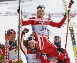 Norway gets 4th straight title in men's 4x10 cross country relay