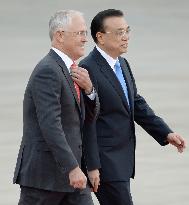Australia's Turnbull in China to promote trade ties