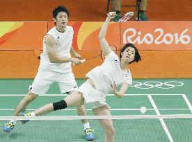 Olympics: Japan's badminton pair in action