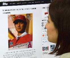 Baseball: Ohtani signs trading card deal with Topps