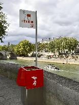 Open-air public urinal in Paris