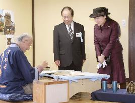 Princess Ayako at lacquerware workshop