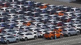 Japanese automobiles prior to export