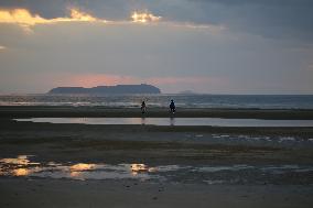 Chichibugahama beach in Japan