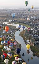 Hot-air balloon festival in southwestern Japan