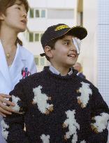 Iraqi boy leaves hospital after 2nd eye operation