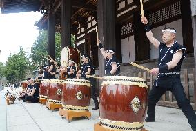 Drum performance of Minamisanriku dedicated to Mt. Koya