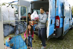 Donations continue to arrive at refugee facility in Munich