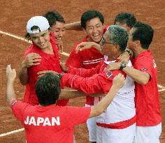 Tennis: Japan hits back to beat Colombia in Davis Cup playoffs