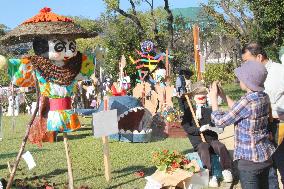 Scarecrow contest held in Kochi Pref., western Japan