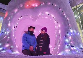 Snow hut for Valentine's Day
