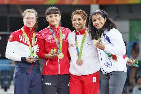 Olympics: Medalists of women's 58-kg wrestling