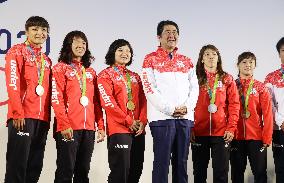 Olympics: PM Abe meets Japanese athletes
