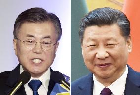 S. Korea's Moon, China's Xi agree to work closely on N. Korea