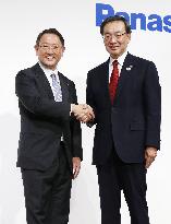 Toyota Motor, Panasonic presidents