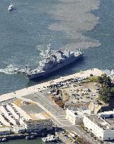 Japan destroyer returns home from antiterror mission