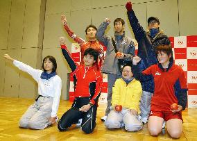 Japanese athletes taking part in Special Olympics