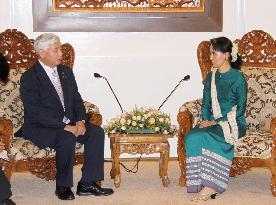 Japan's defense minister meets senior officials in Myanmar