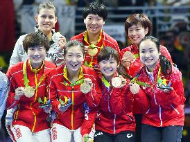 Olympics: Medalists in women's table tennis team